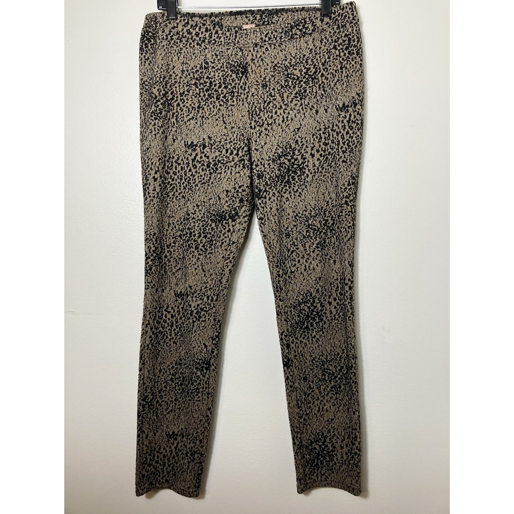 Free People Knit Leggings in Leopard Print Combo Vintage Brown Size L Festival